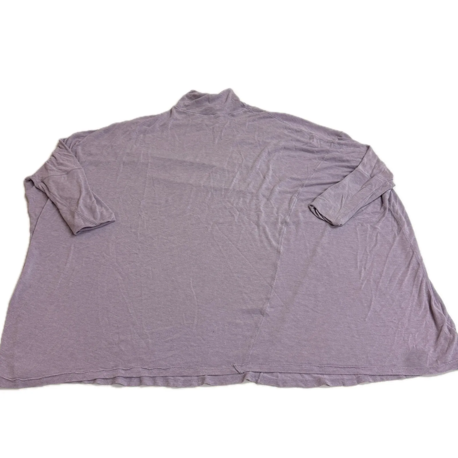 Free People Tunic Womens Medium Purple Terry Turtleneck Oversized Pullover Top - Image 2