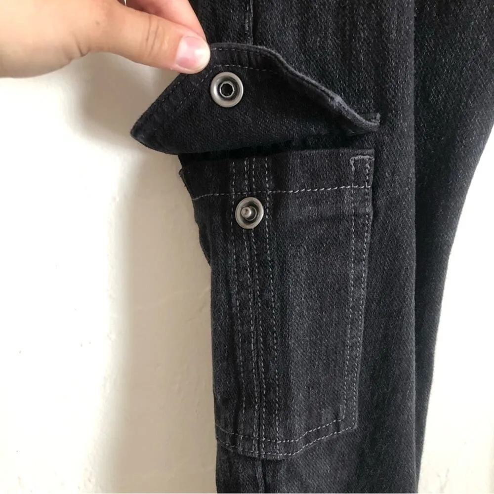 CAbi Jeans Skinny Leg Pull-On Stretch Black Cargo Pants - Image 3