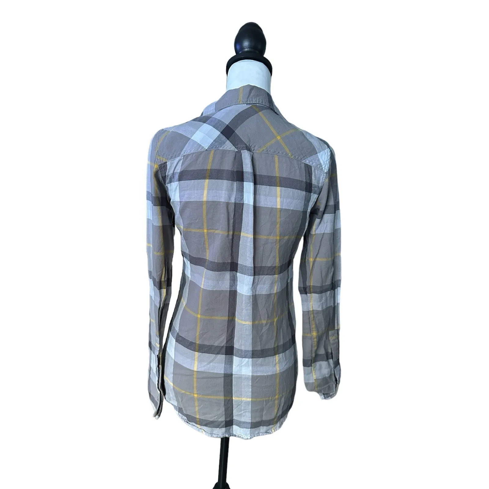 Nollie Flannel Gray White Yellow Medium - Image 3