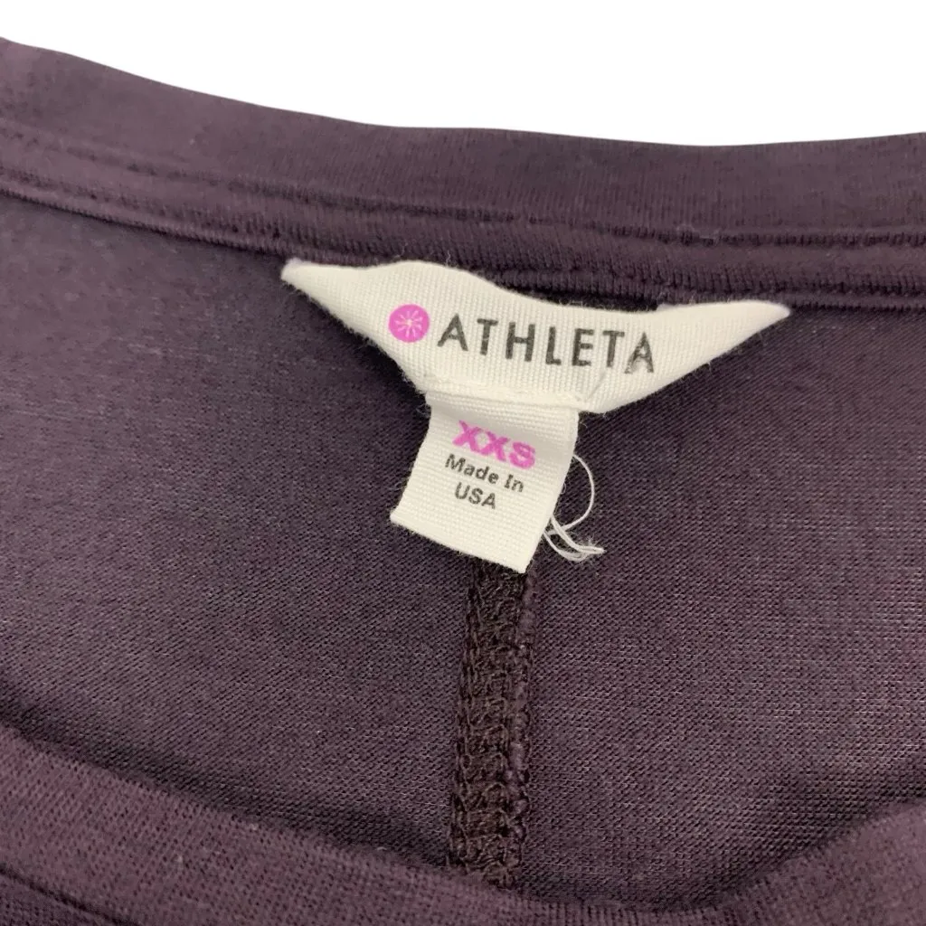 Athleta Tunic Top XXS Plum Long Sleeve Activewear Gym Yoga‎ - Image 2
