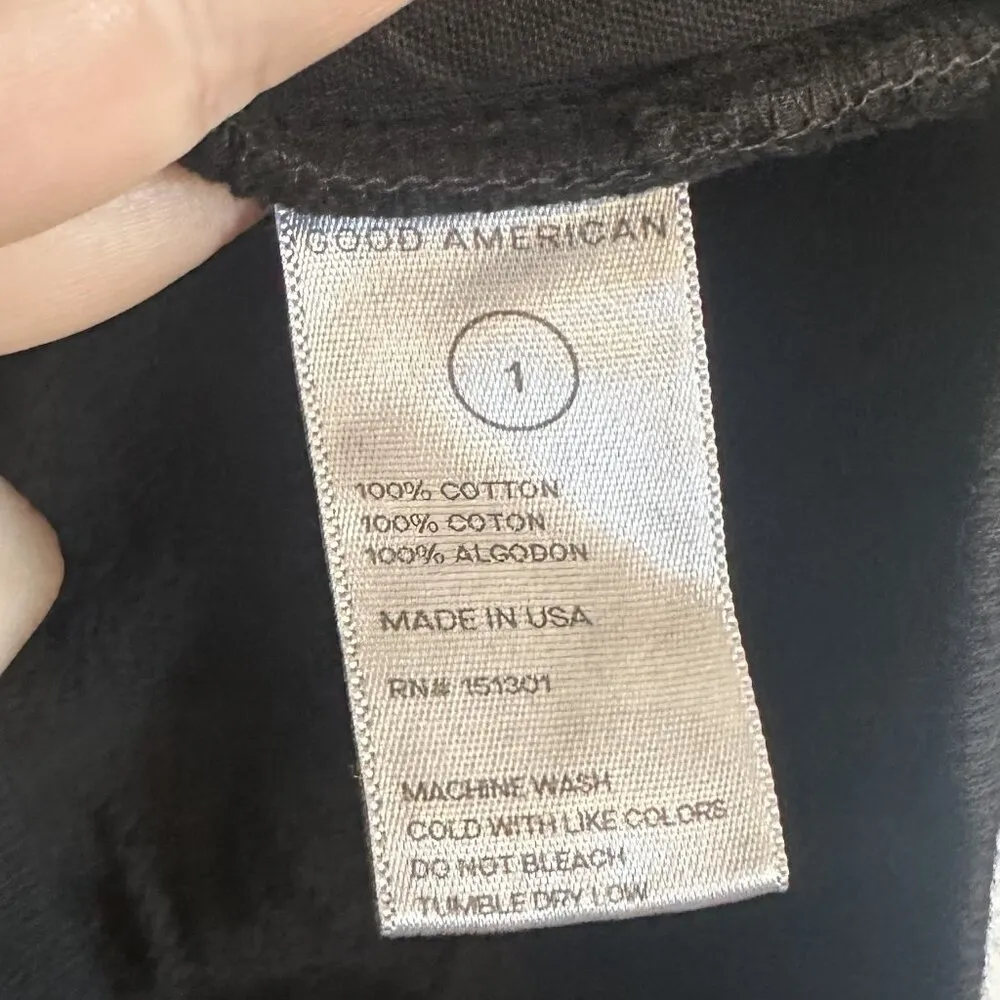 Good American NWT  Black Oversized Zip Up Hoodie - Size 1 (Small) - Image 4