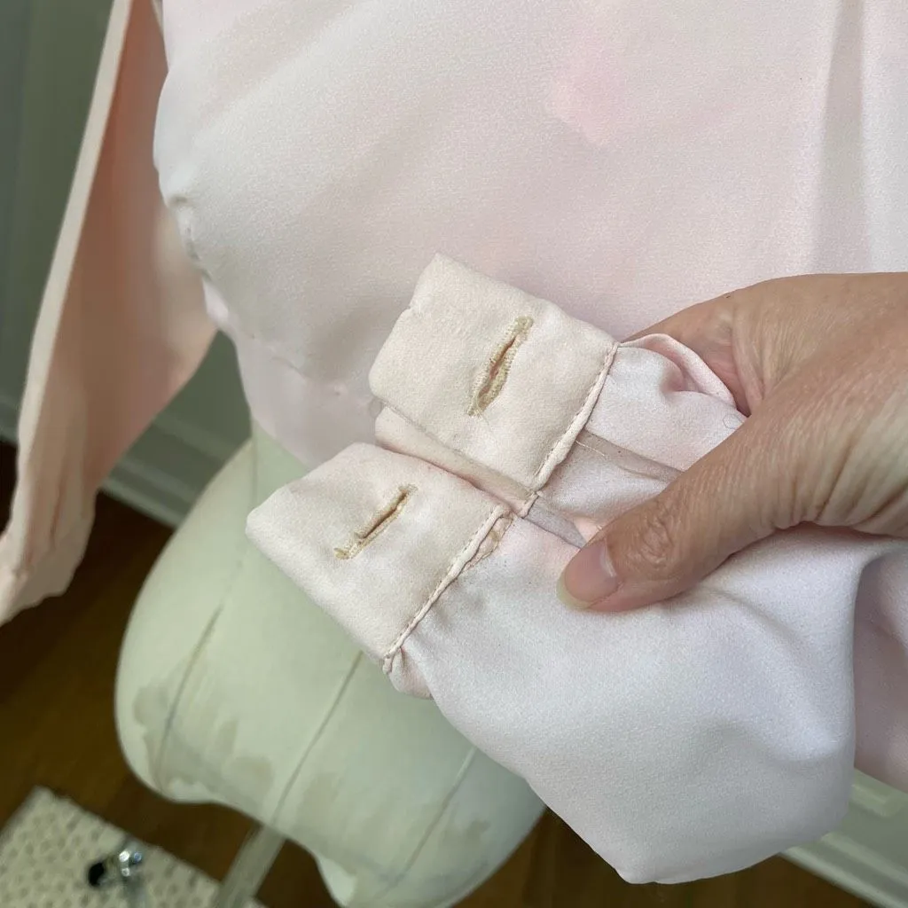 Vintage 60s Red Velveteen Shift Dress Pink Cropped Blouse XS - Image 12