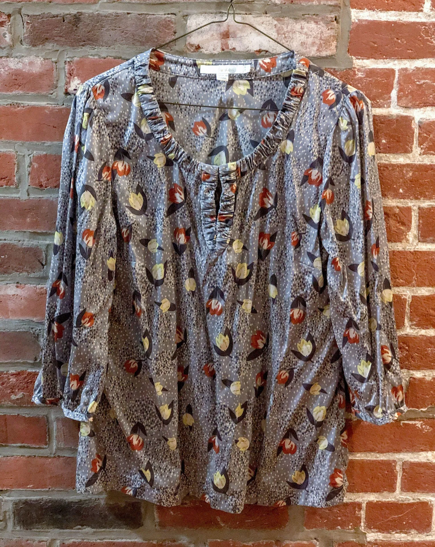 Boden Silk Floral Blouse Multi - Image 3