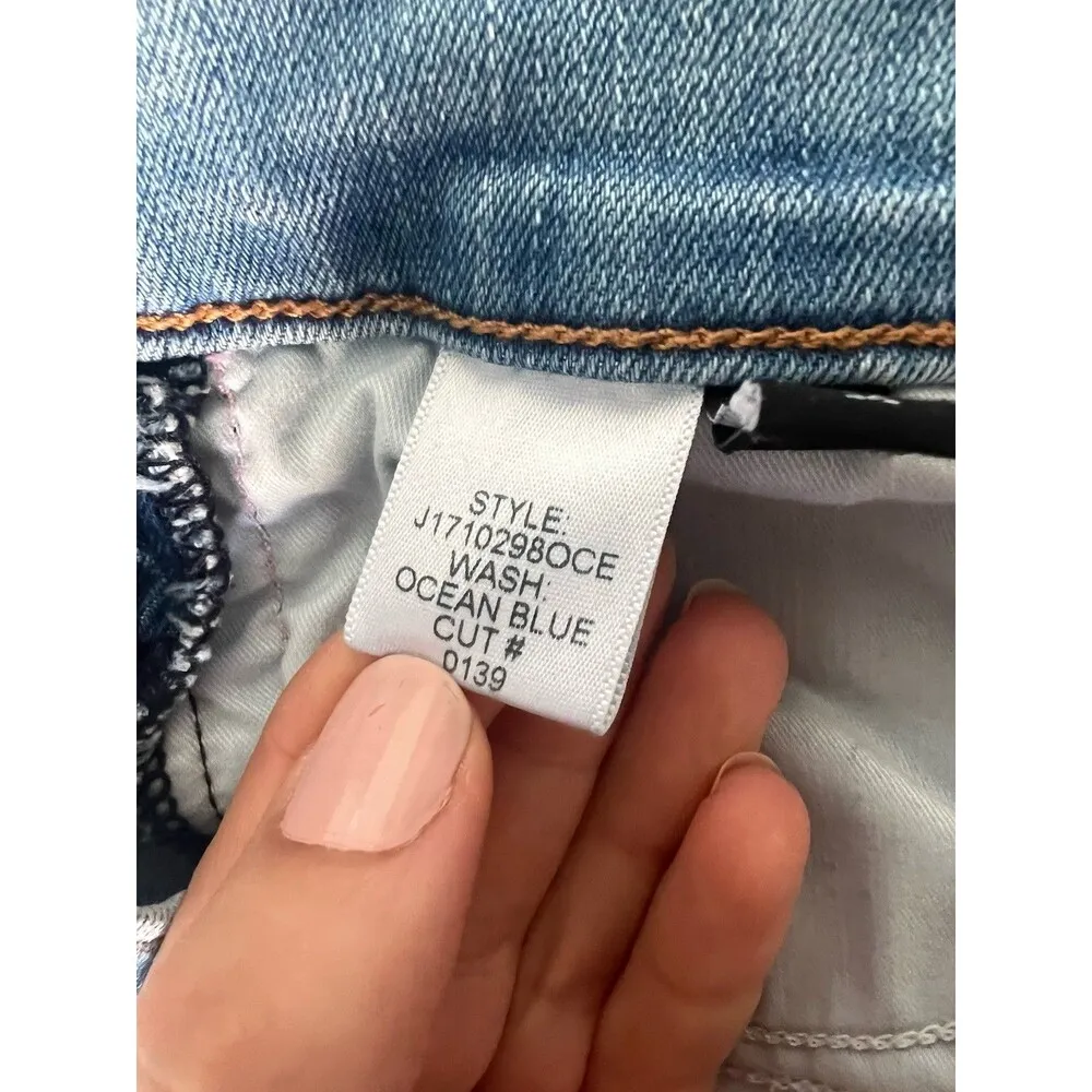 Veronica Beard Carolyn High Rise Button Fly Tuxedo Stripe Baby Boot Jeans 26 - Image 10