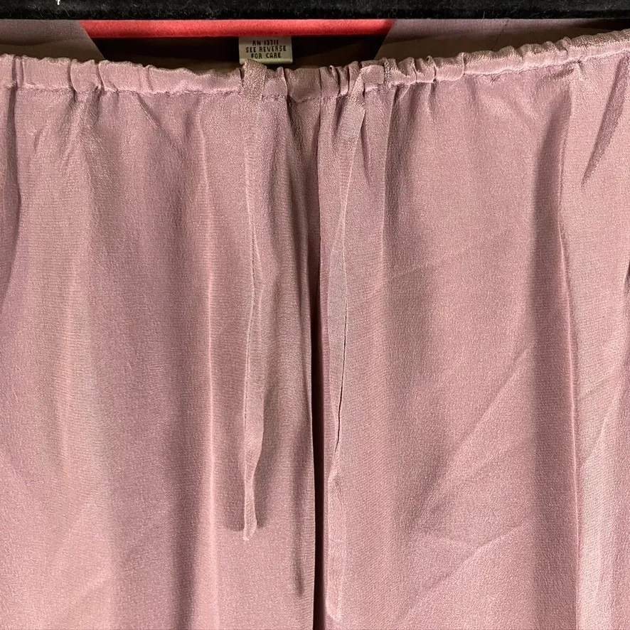 Amanda Smith Vintage Pure‎ Silk Pant Suit Set Size 16 Zen Minimalism Mauve New - Image 7
