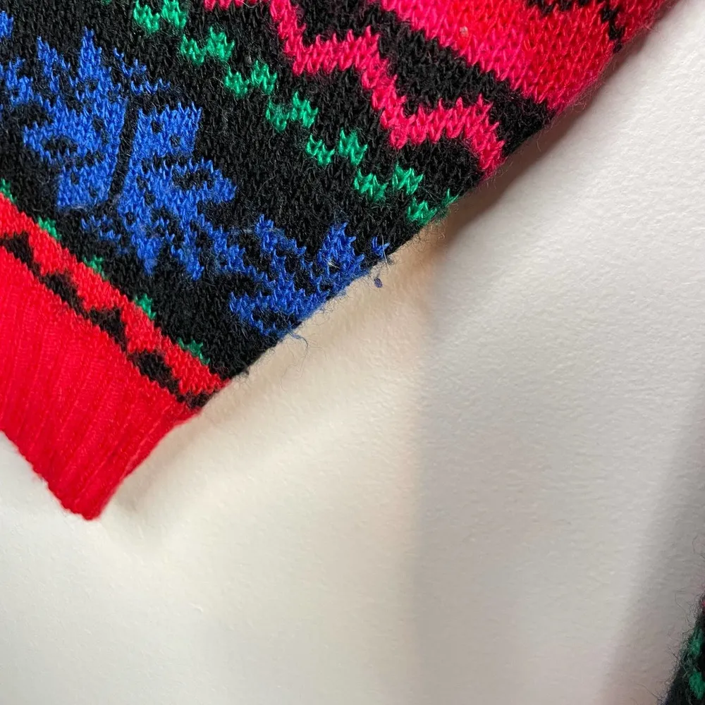 Vintage Boundary Waters Acrylic Fair Isle Boyfriend Grandpa Cardigan Sweater L Multiple Size L - Image 6