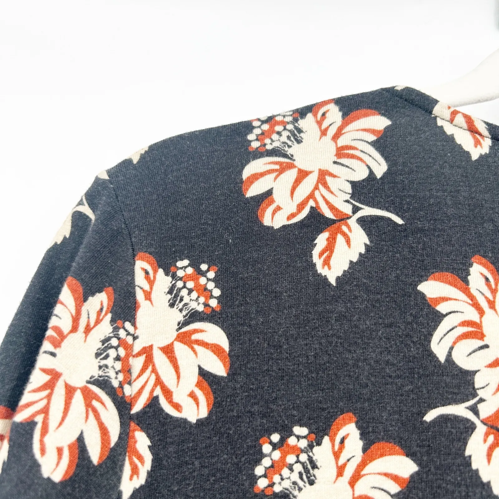 No. 6 Womens Lagenlook Modest Floral Jersey Cotton Modal Long Sleeve Aki Dress M Black Size M - Image 9