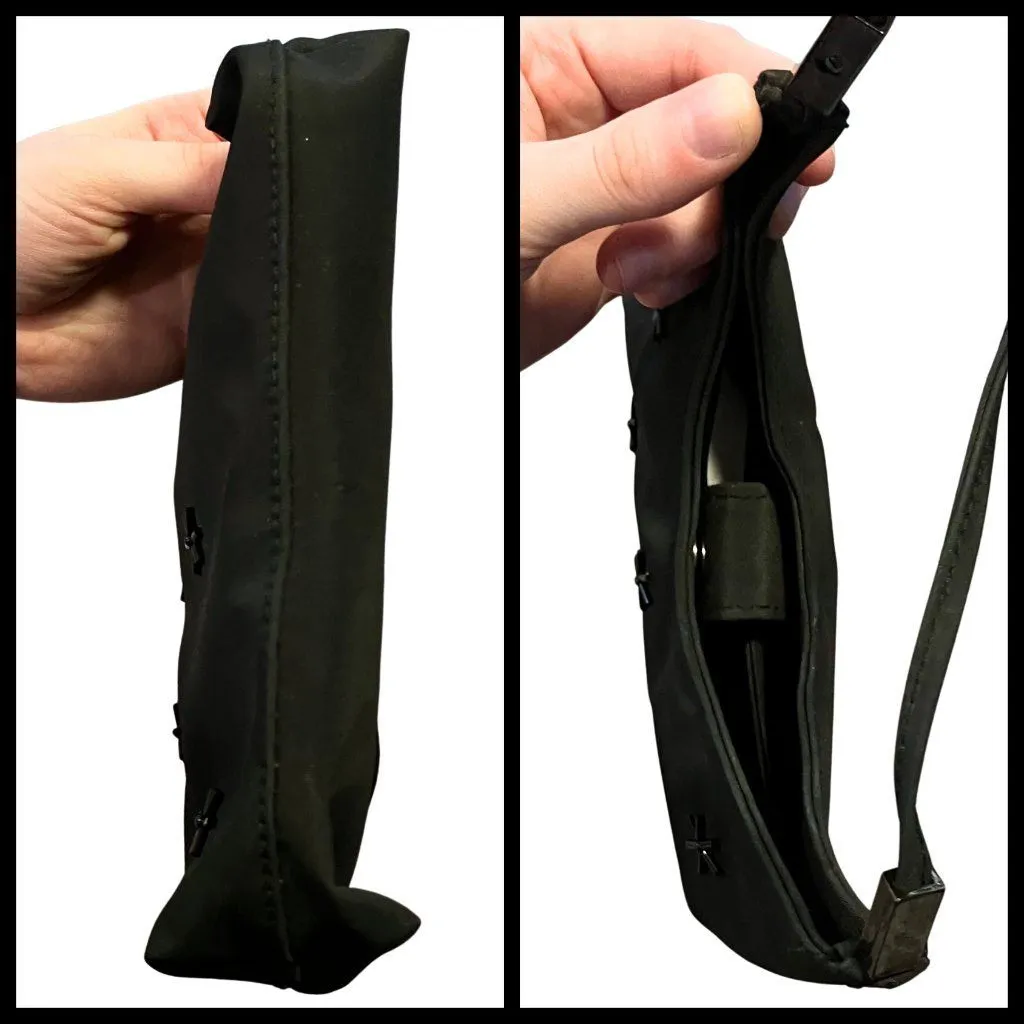 Vintage 90s Y2K Black Beaded Whimsigoth Starburst Shoulder Bag & Pouch Going Out - Image 6