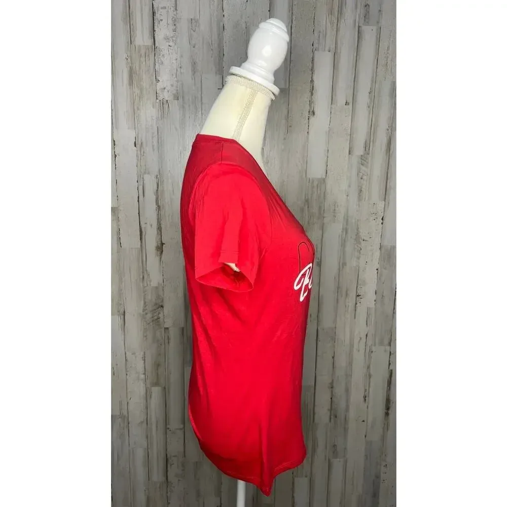 NWT‎ Women's Size Small Chicago Blackhawks Red V - Image 3