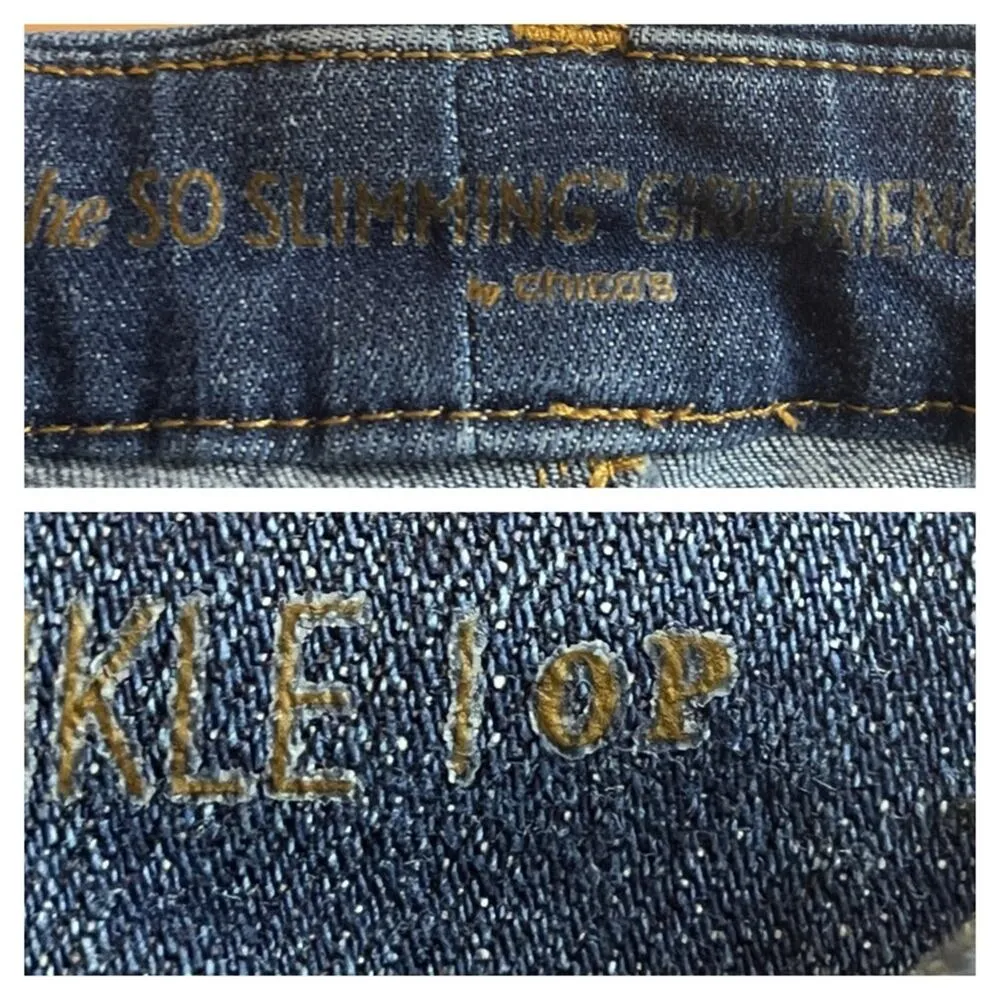 Chico’s Petite Jeans So Slimming Girlfriend Ankle Jeans Mid Rise Women’s Size 4P - Image 6