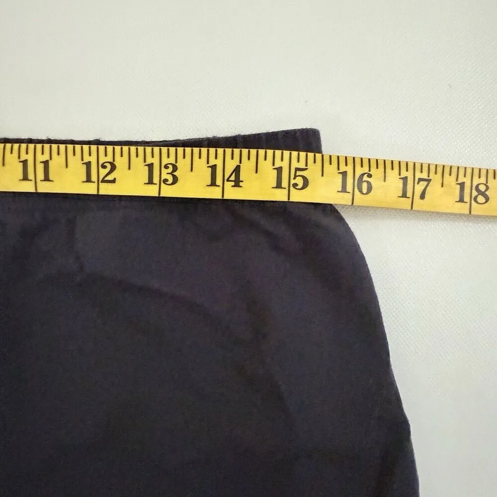 Soft Surroundings Womens Pants Large Blue Pull On Capri Ruched Stretch Casual - Image 6