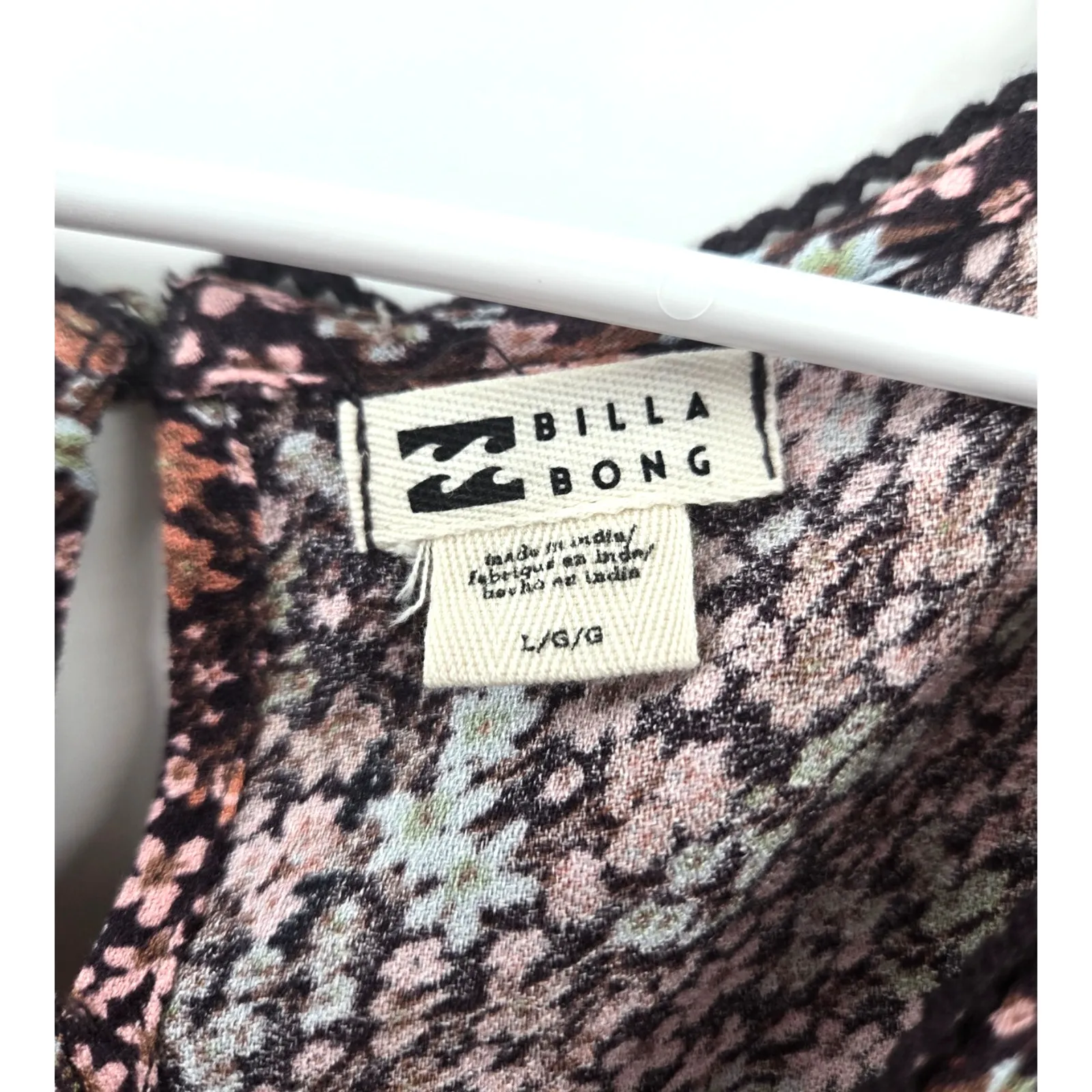 NWT Billabong Bright Skies Mini Dress Floral in Sizes Large - Image 5