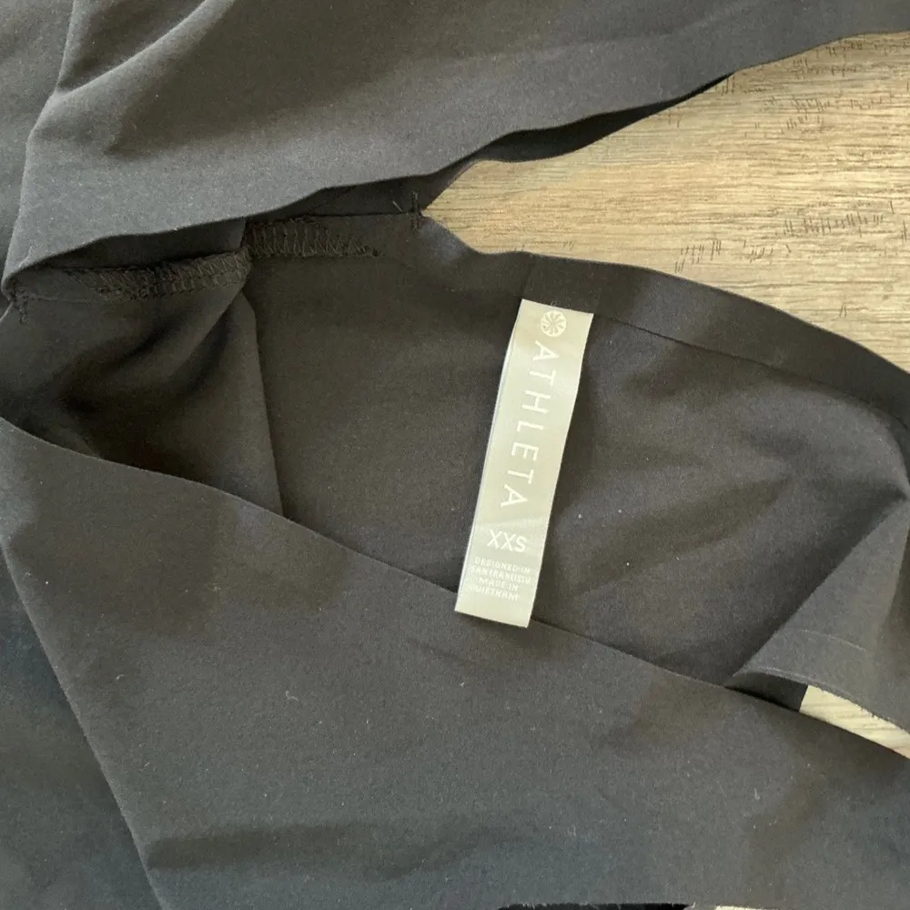 Athleta‎ Jumpsuit Wide Leg V-Neck Sleeveless Black Casual XXS - Image 4