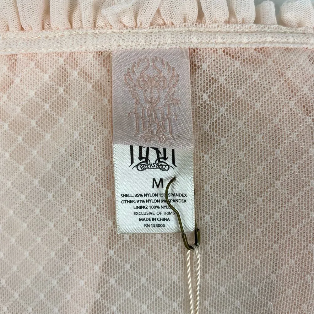 We Are HAH Hot As Hell Mags About U Dress in Rose Allay Combo Medium Ruffles New Pink - Image 12