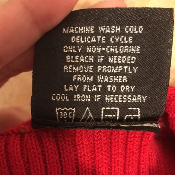 Ralph Lauren polo  jeans red ribbed turtle neck sweater size large cotton y2k - Image 12