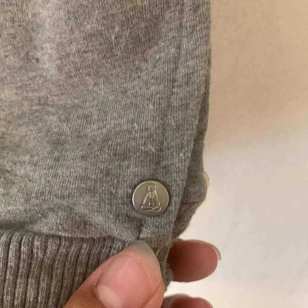 Neon buddha womens size XL gray short sleeve sweat shirt distressed workout yoga - Image 7