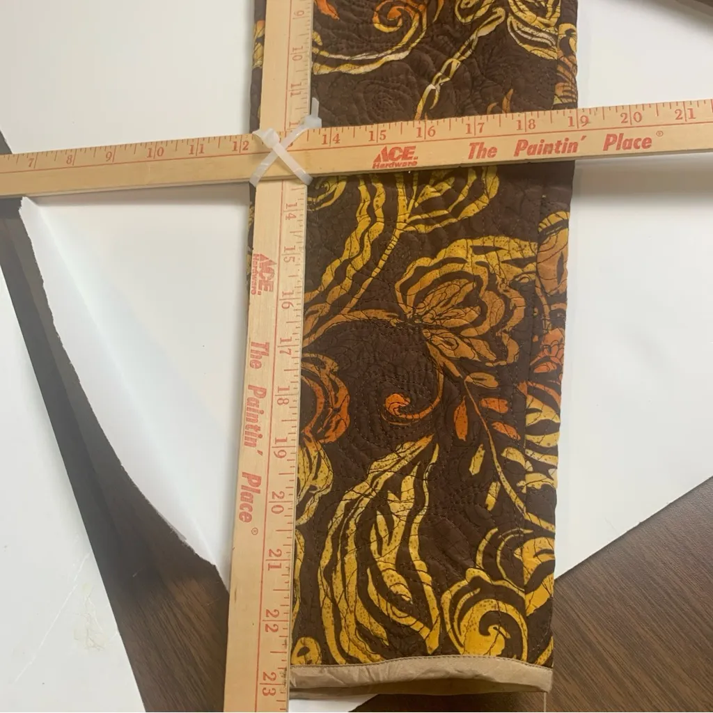 Laura Ashley Woman XL Brown‎ Orange Yellow Floral Silk Cotton Quilted Jacket - Image 12