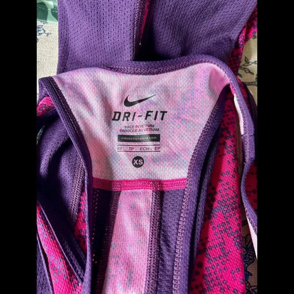 Nike Dri Fit Hot Pink/Black Tank Top - Size XS Women’s - Image 3