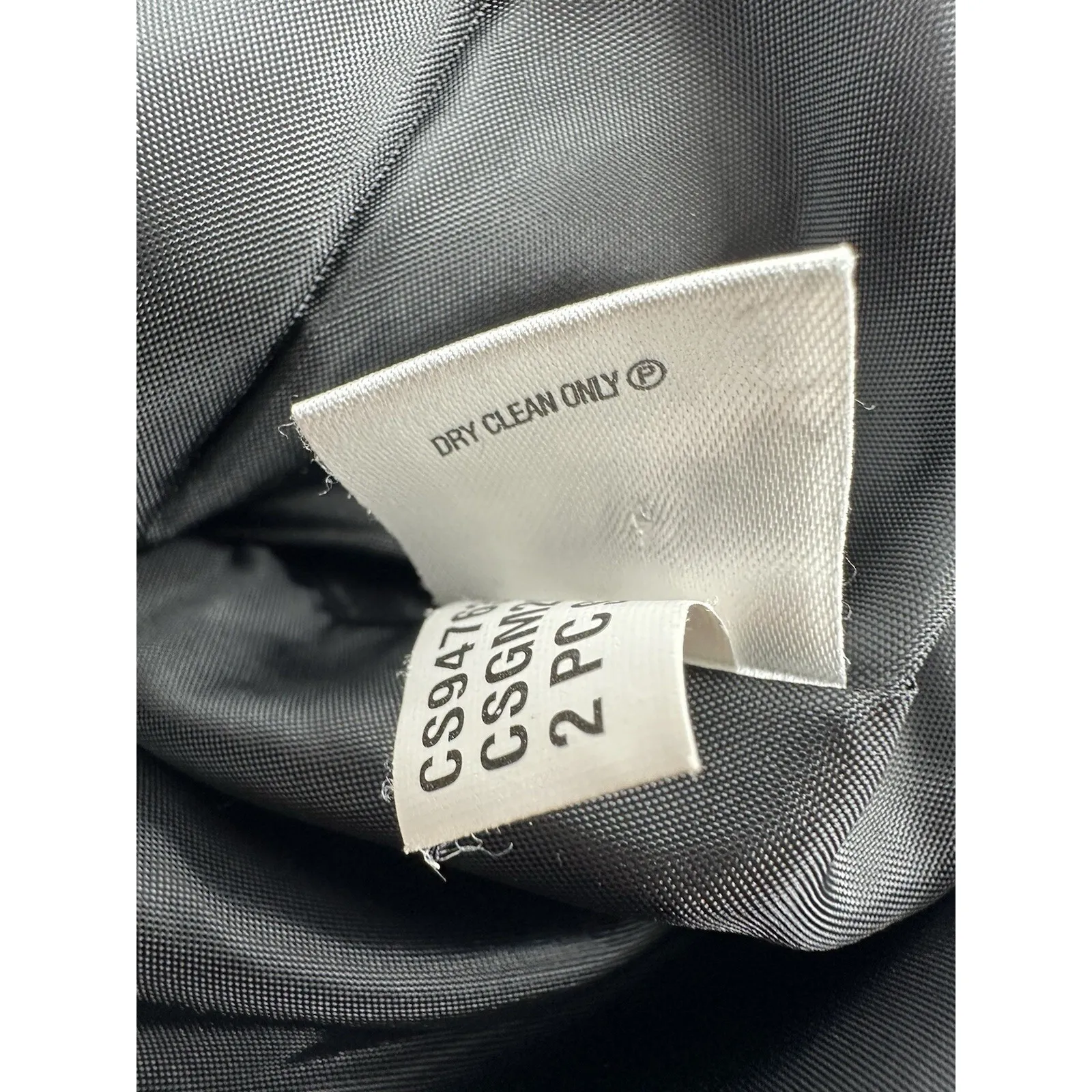 Calvin Klein Vintage Black Blazer Button Up 5-Button Collarless Pockets Size 4‎ - Image 8