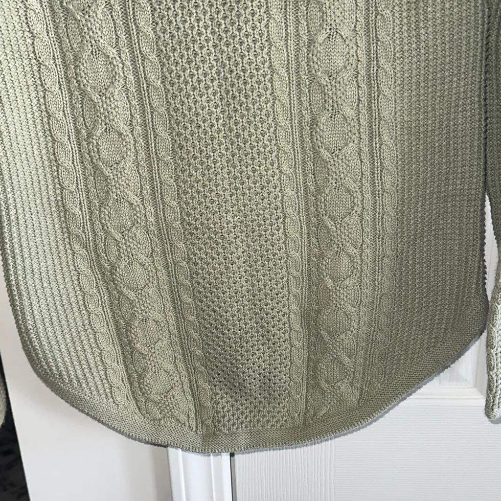 Jeanne Pierre Sage Cable Knit Sweater - Image 2