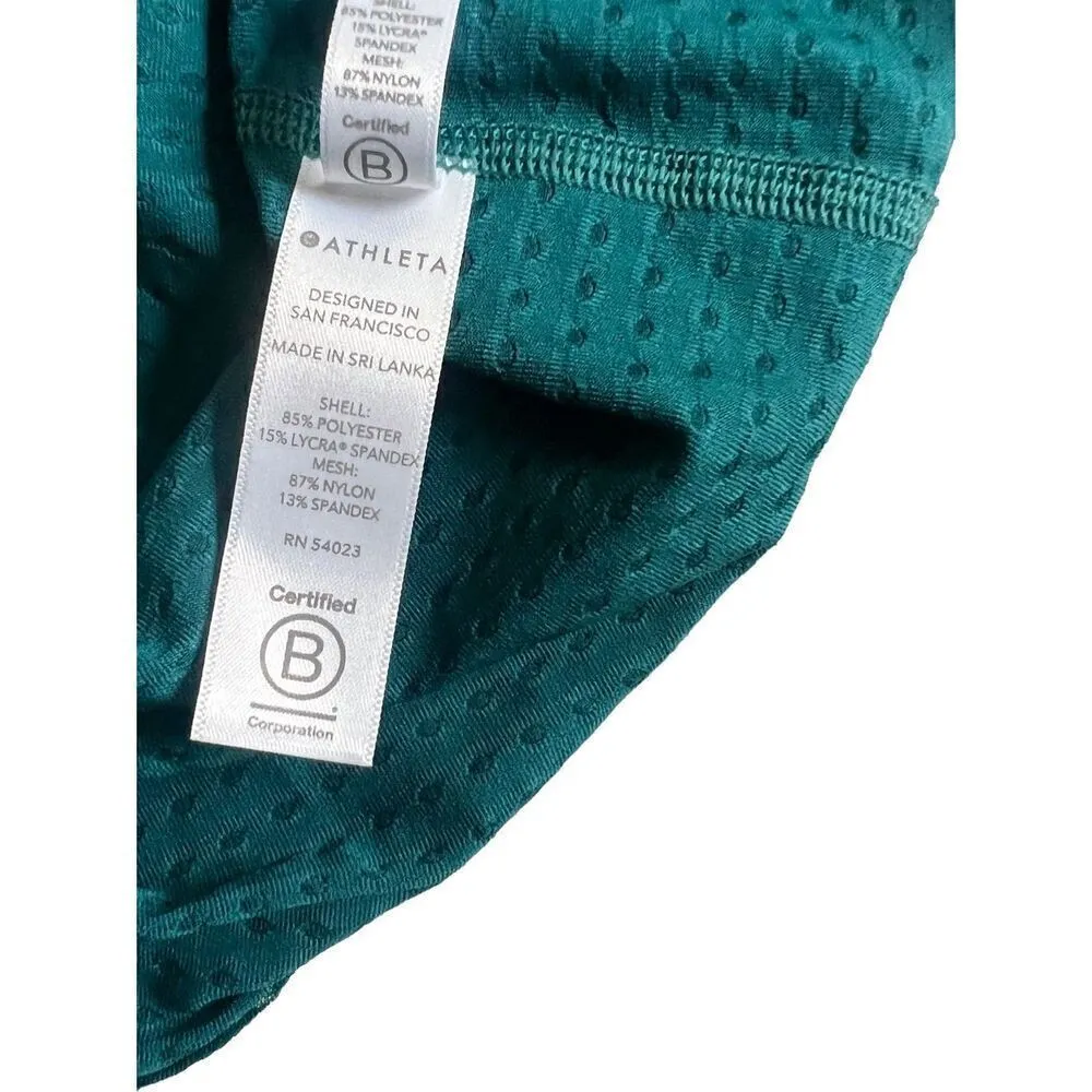 ATHLETA TEAL CHI DOT MESH TRAIN TEE  size XS - Image 6
