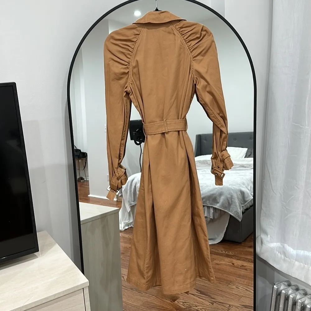 NWT Love, Whit Brown Trench Coat 100% Cotton - Image 6