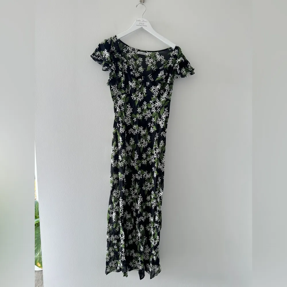 REFORMATION Lisola Green Floral Dress L - Image 4