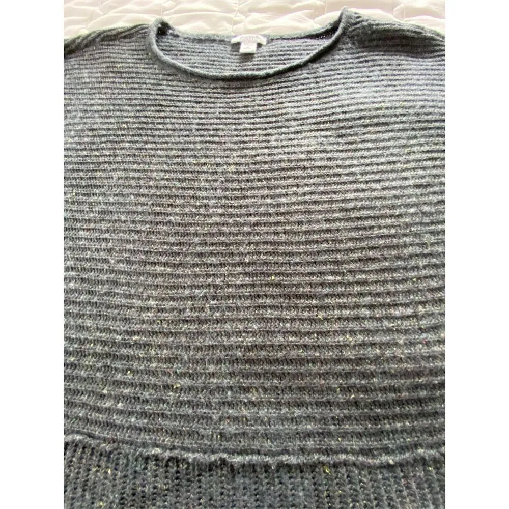 Pure Jill By J. Jill Boxy Oversized Pullover Sweater Lagenlook Gray Petite M Size undefined - Image 10