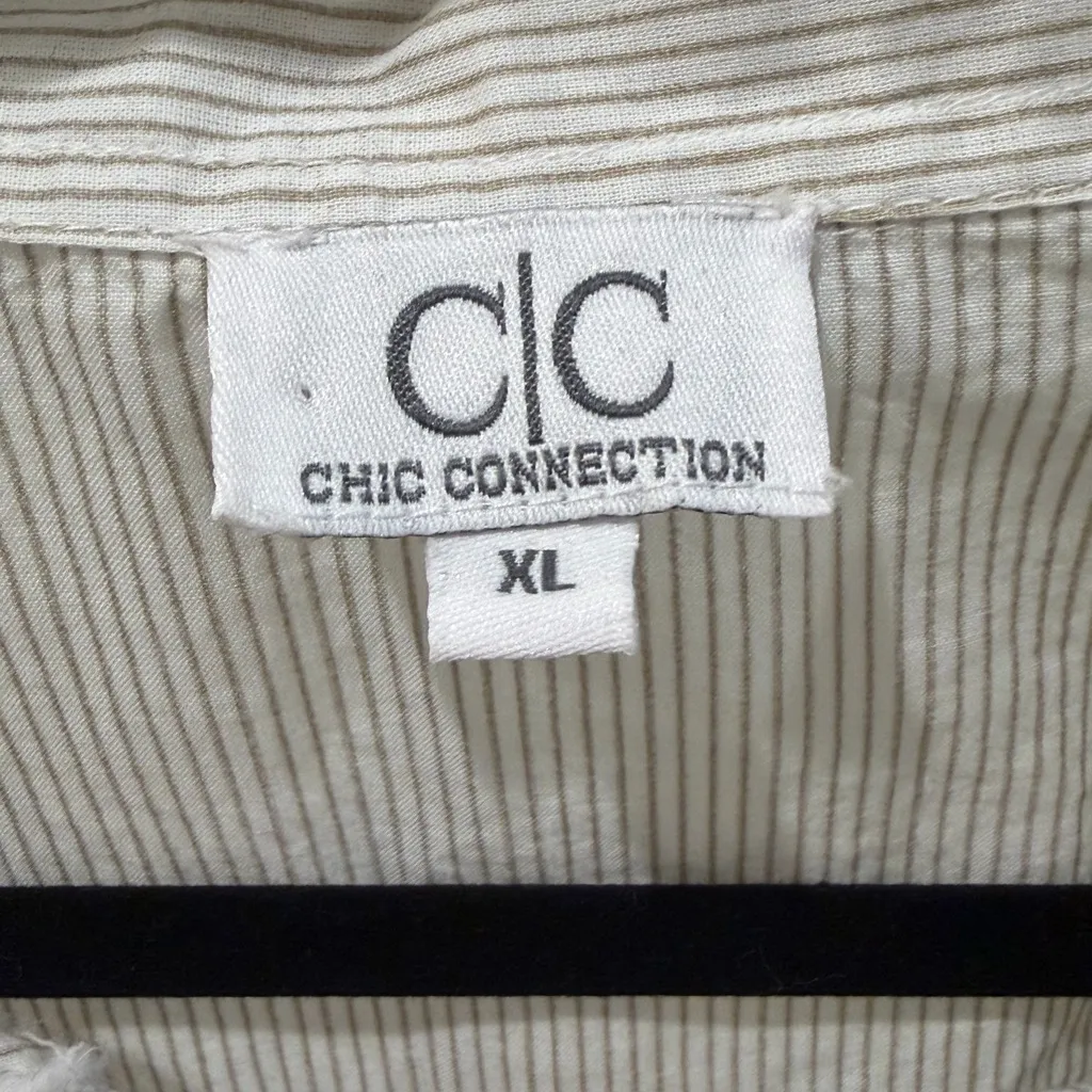 Chic Connection CC Embroidered Boho Shirt Dress Tunic XL 100% Cotton Red - Image 8