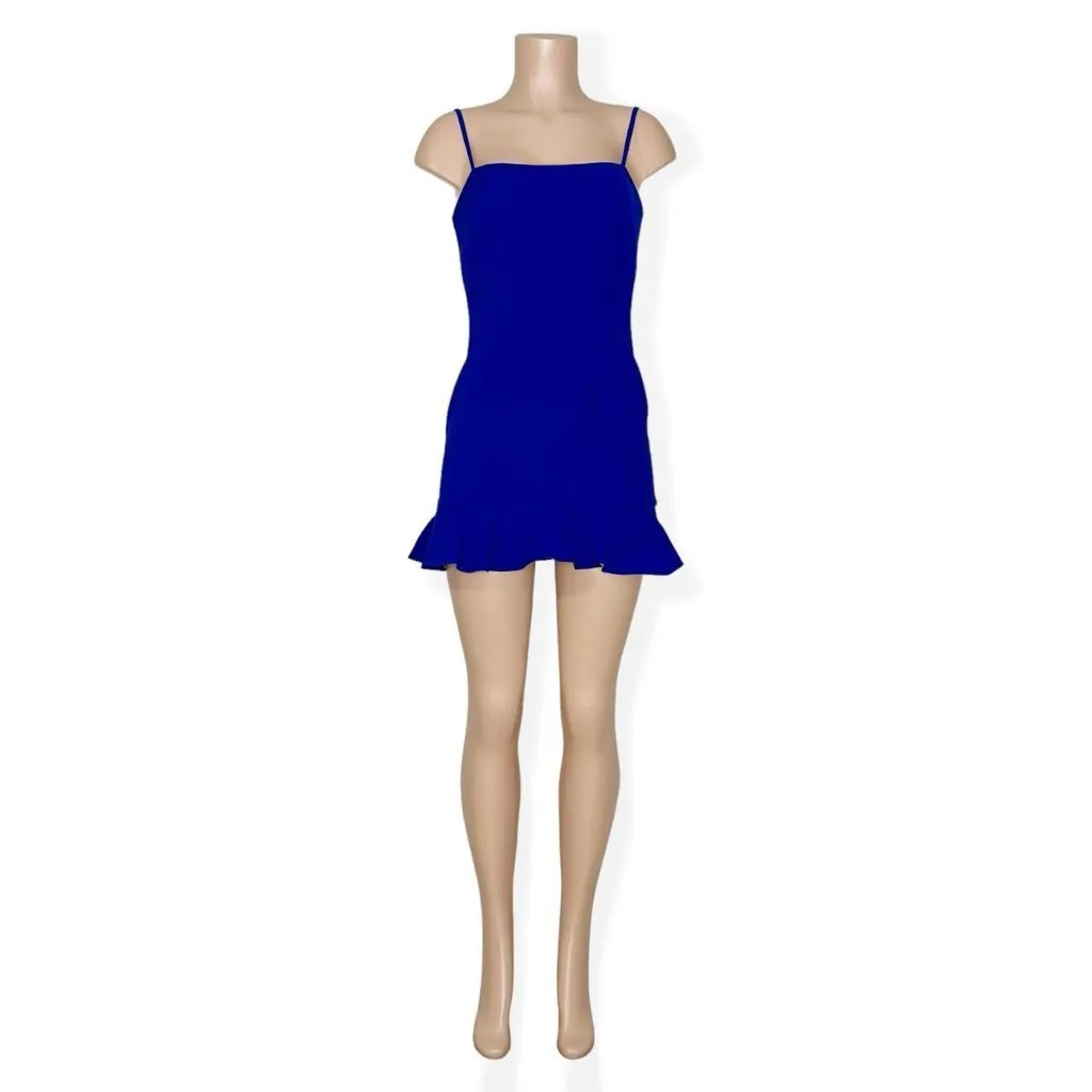 LOVERS + FRIENDS Teddy Mini Dress, Cobalt, Small - Image 4