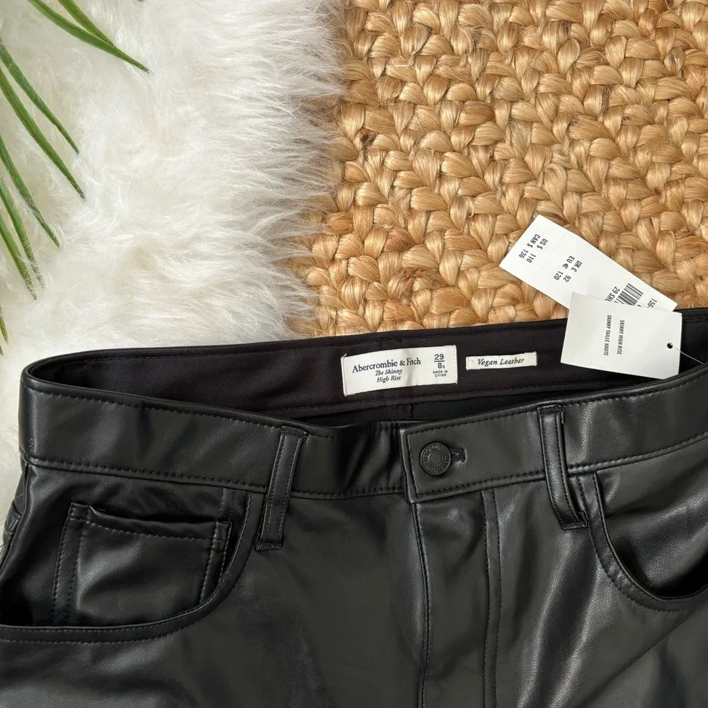 The Skinny High Rise Vegan Leather - Image 5