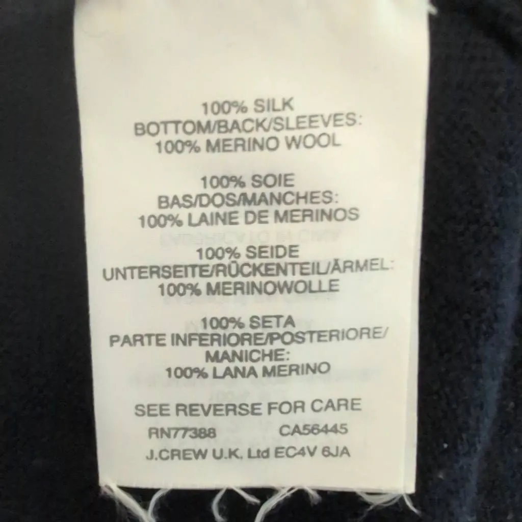 J.crew Size M Leopard Print Silk Merino Wool Sweater Blue Size M - Image 4