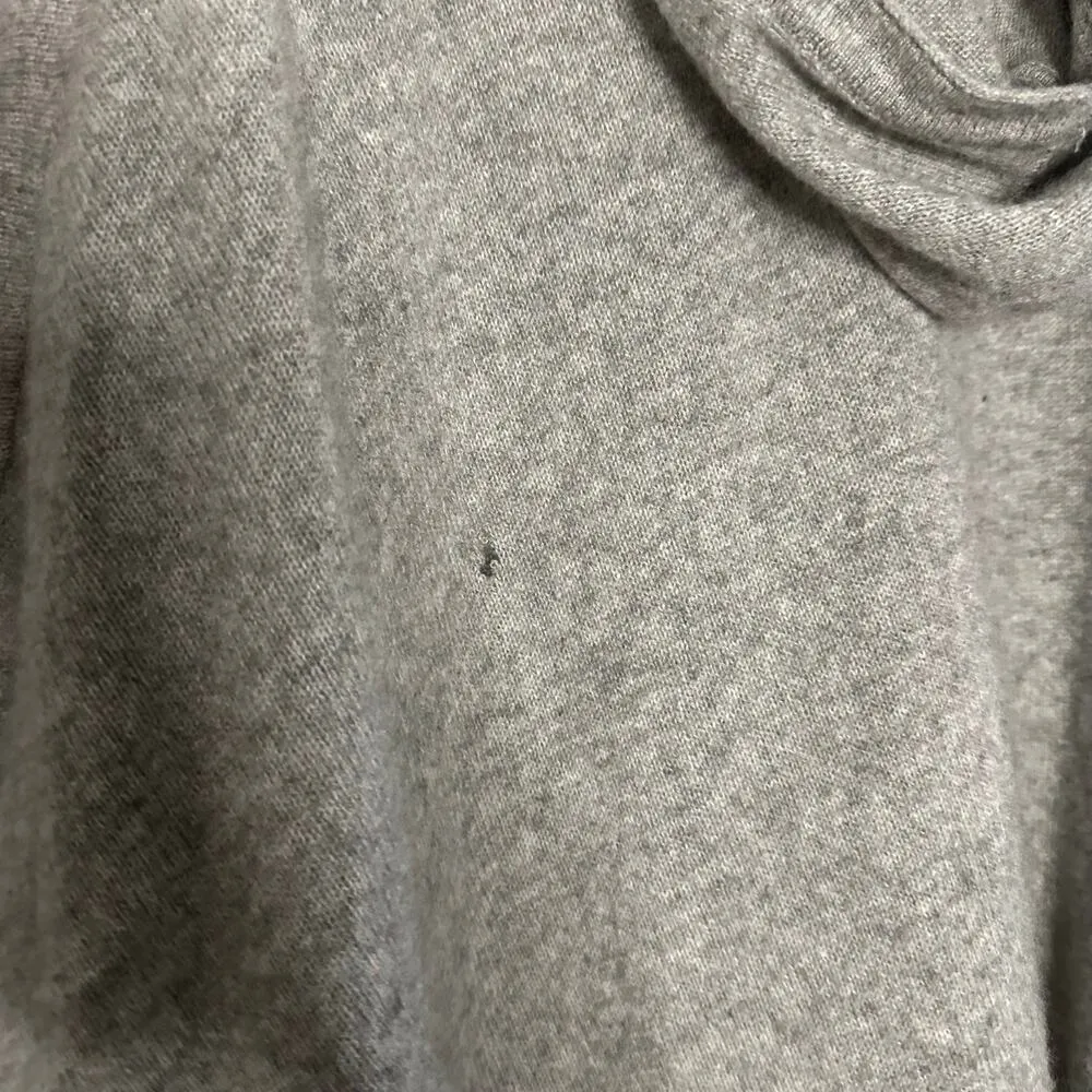 White + Warren Hooded Poncho Pullover Gray Size Small - Image 7