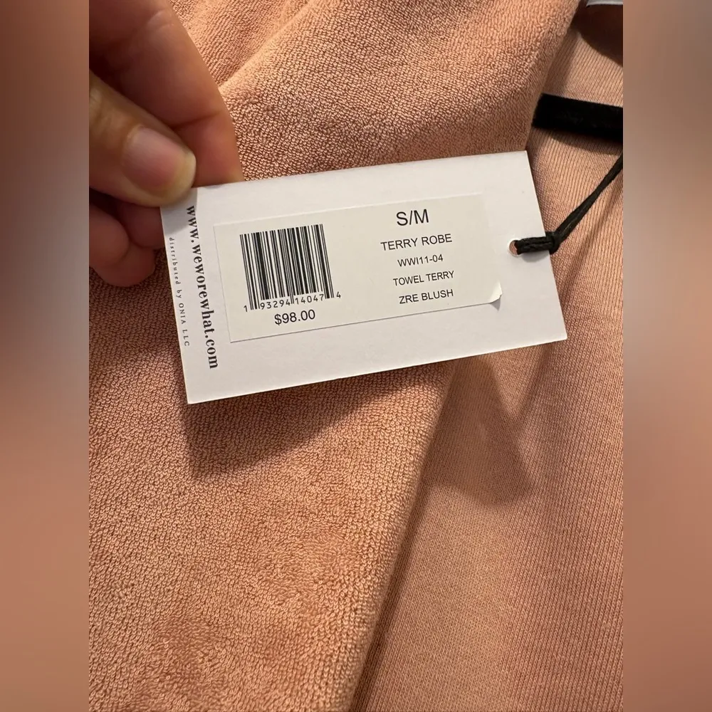 WeWoreWhat Blush Pink Terry Robe - Image 4