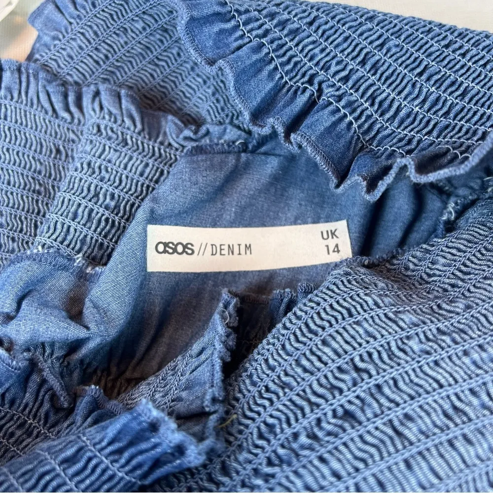 ASOS Off the Shoulder Denim Blouse - Image 13