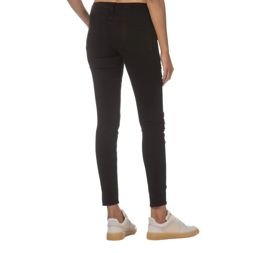 Frame | Women’s Le‎ Skinny De Jeanne Ripped Jeans - Black 25 - Image 3