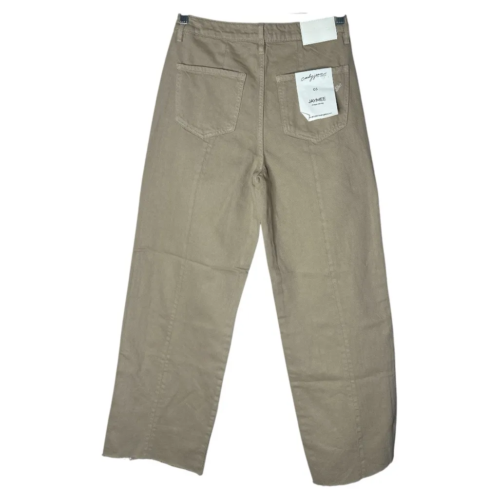 Carly Jean Los Angeles Jaymee Wide Leg Jeans Pants Khaki Vintage Size 5 - Image 6