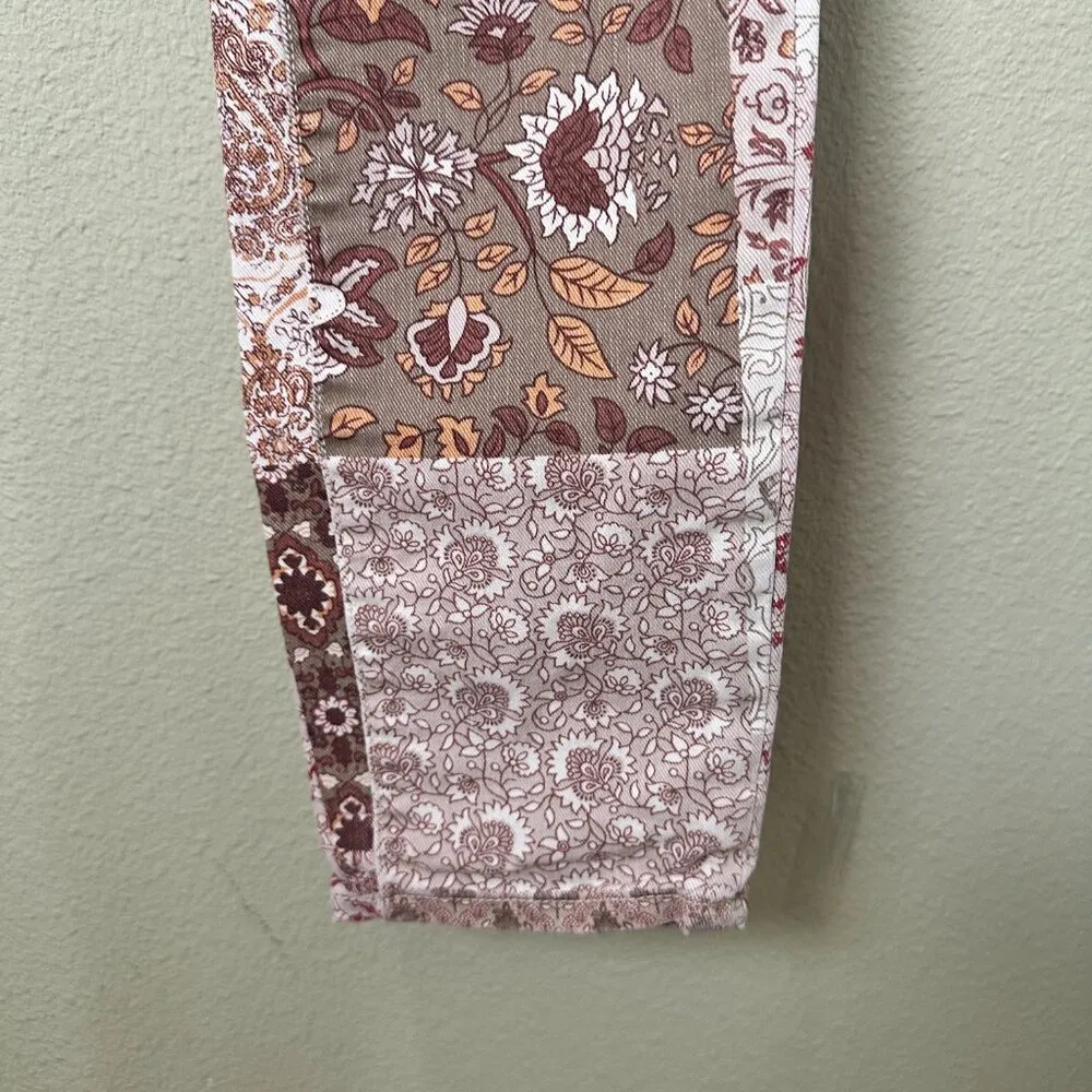 LUCKY BRAND Patchwork Pink Denim Charlie Skinny Style Jeans Pants Size 8 / 29 - Image 4