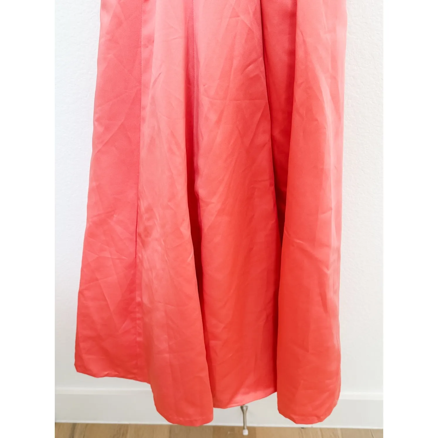 VTG Y2k Betsy &‎ Adam Satin Strappy Formal Gown Pink Size 10 Y2K Prom Coquette - Image 7