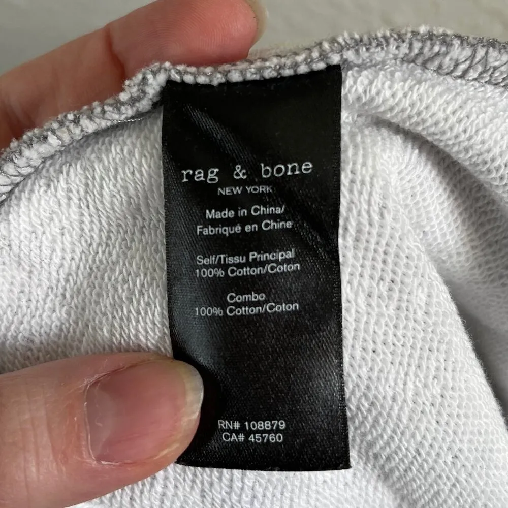 Rag and Bone Acid Wash Miramar Printed Denim Cotton Shorts XXS - Image 9