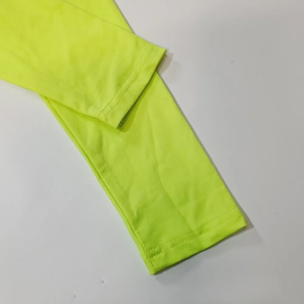 Superdown Nicky Zip Crop Top in Neon Yellow Small - Image 9