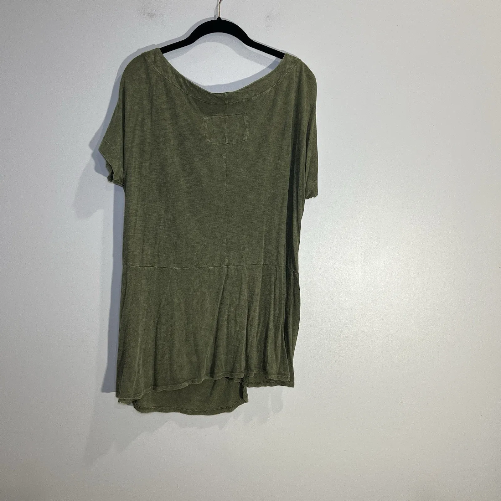 Anthropologie Jolie‎ Twist Knot Green Tunic Short Sleeve Shirt Womens Size Large - Image 3