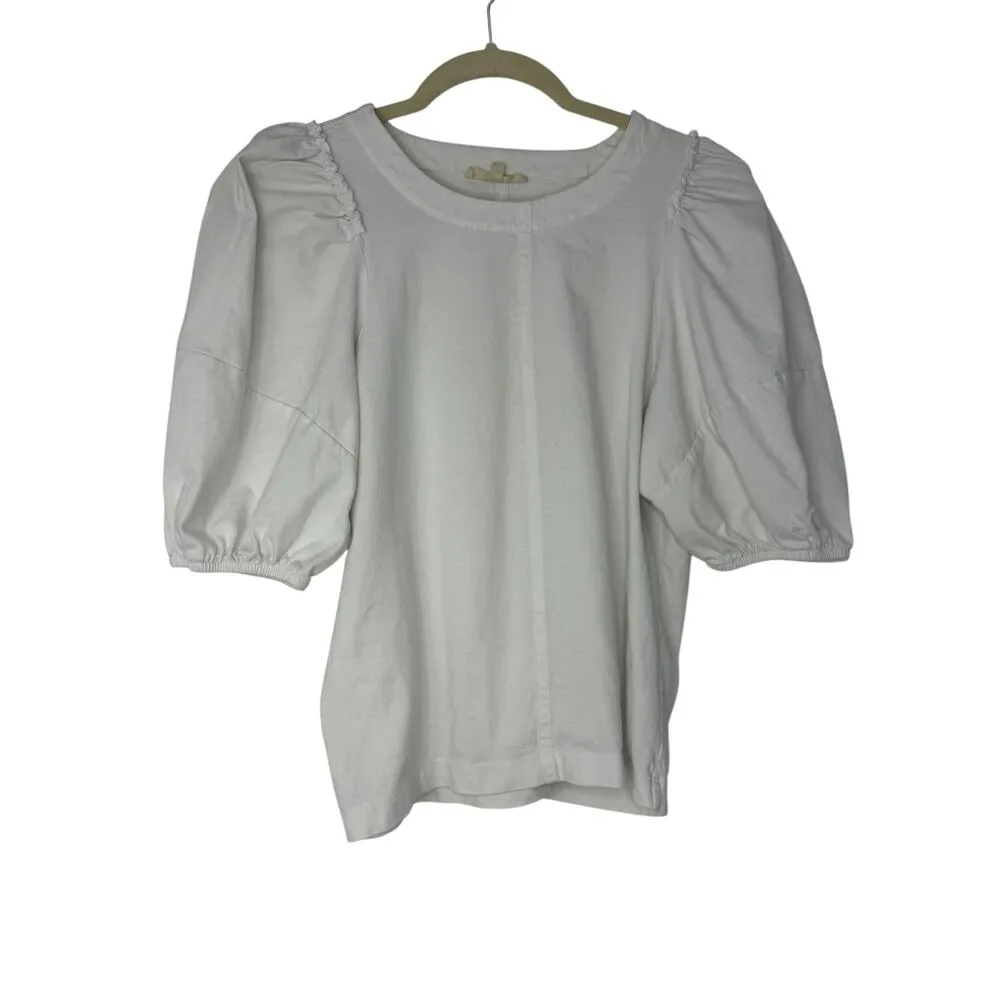 Madewell Puff Sleeve Tee Women S White Casual Elevated Basic Minimalist - Image 3