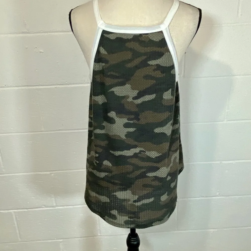 Fantastic Fawn Camouflage & Pink & White Striped Tank Top - Image 3