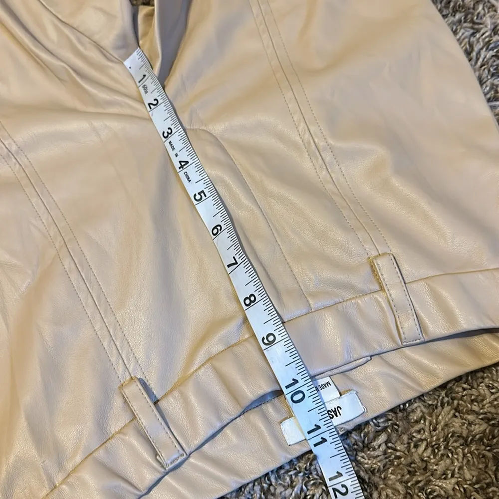 Jason Wu Faux Leather Pants Tan Small - Image 4