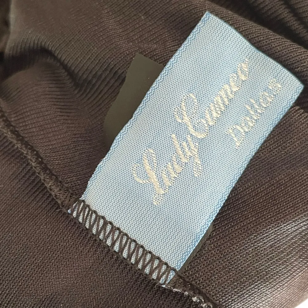 Lady Cameo Vintage 80s Plus Size Black Asymmetrical High Slit Ruffle Slip Dress - Image 5