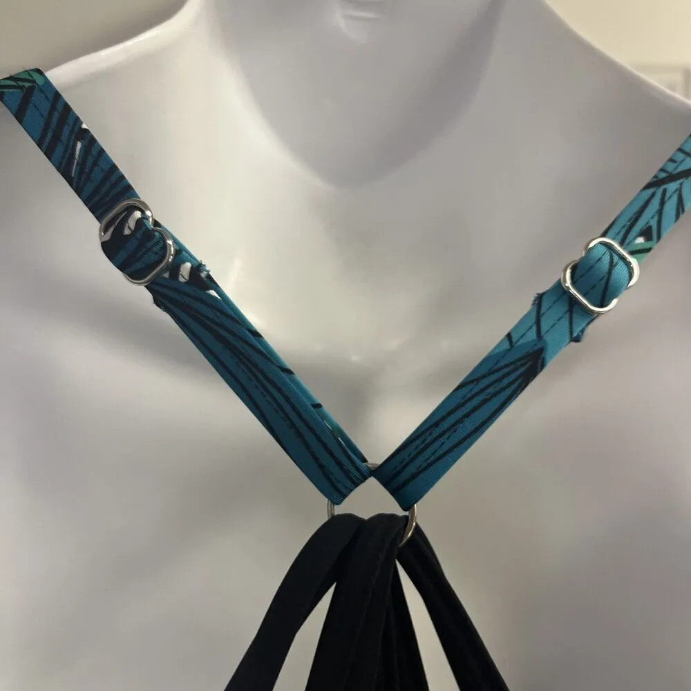 Jantzen One Piece Tropical V-Neck Padded Ruched Swimsuit Size 16 - Image 7