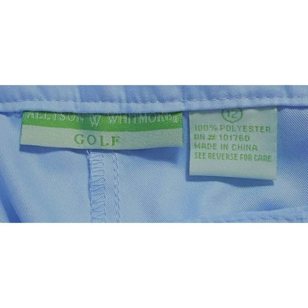 ALLYSON WHITMORE Light Blue Activewear Golf Shorts w/ Tee Pocket ~ Women's 12 - Image 4
