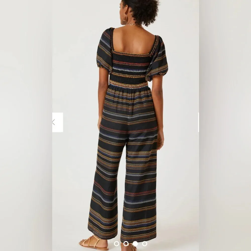 Anthropologie Hutch Uli Contrast-Stitch Jumpsuit Size XS Fall Colors 1531 - Image 3