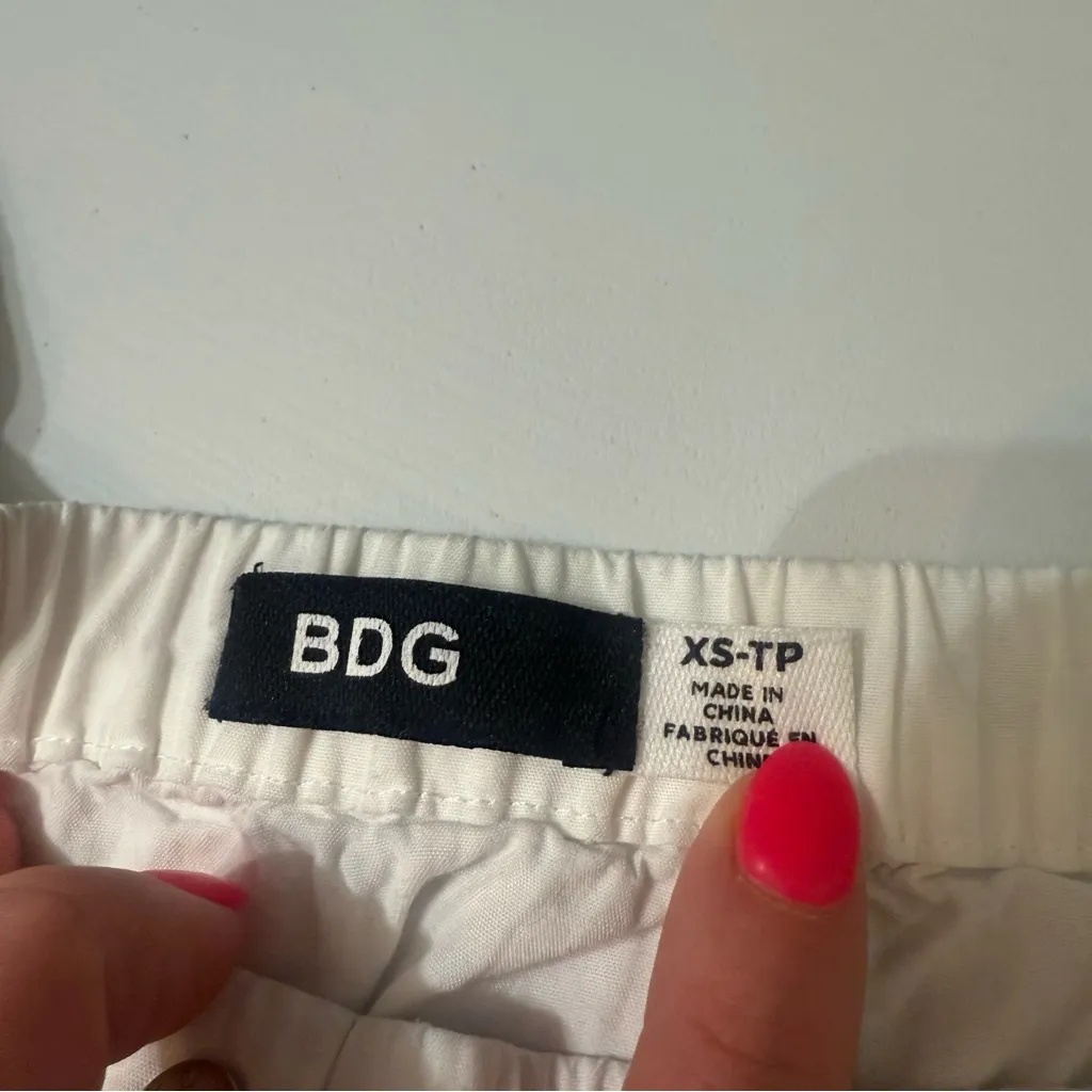 BDG Cindy‎ Poplin Off-The-Shoulder Tie-Front Top size XS - Image 3